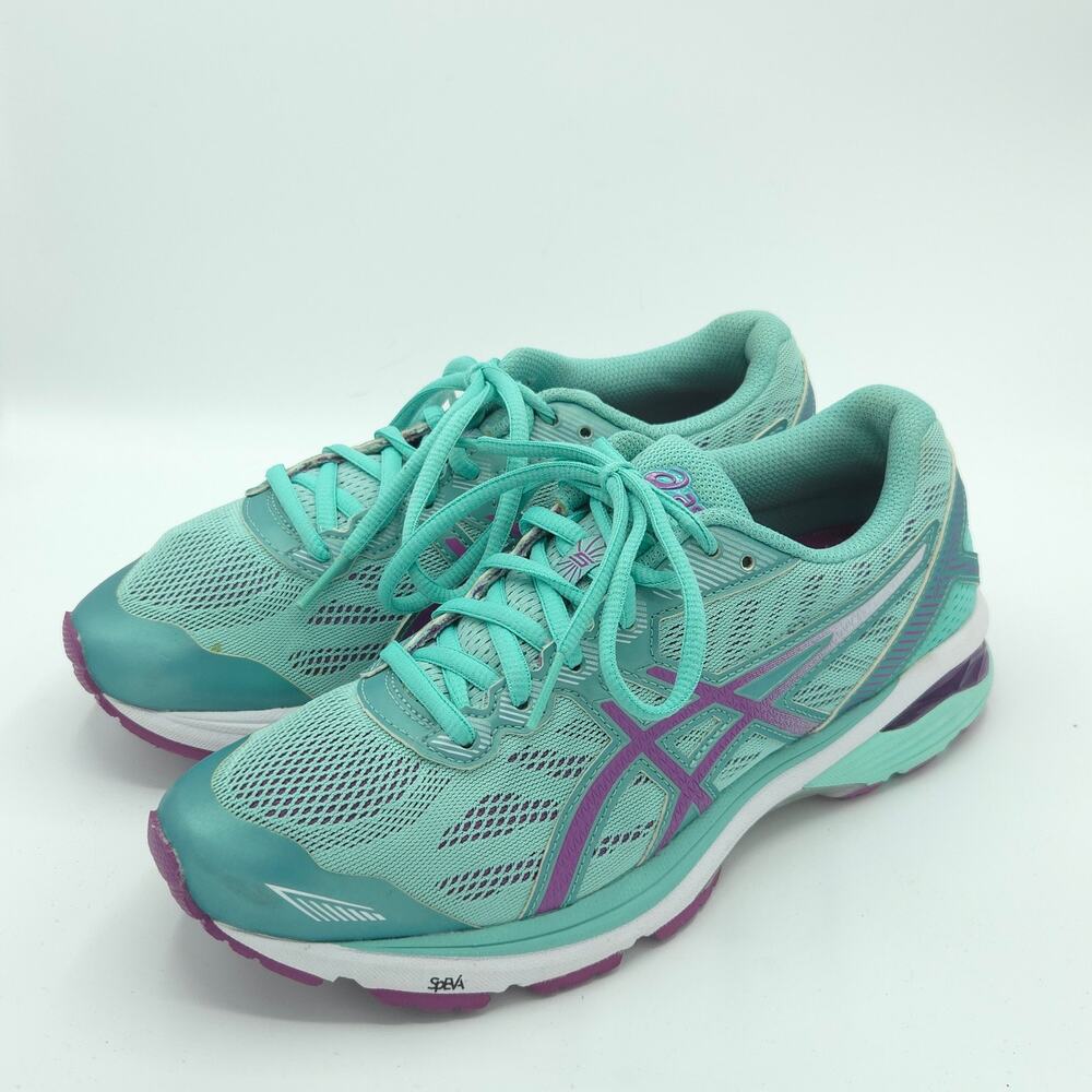 Asics GT-1000 5 Women's Size 7 Running Mint Orchid Green Purple Sneakers
